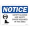 Signmission OSHA Sign, Glasses Shoes Required, 10in X 7in Plastic, 10" W, 7" H, Landscap OS-NS-P-710-L-16514 - alternate 1
